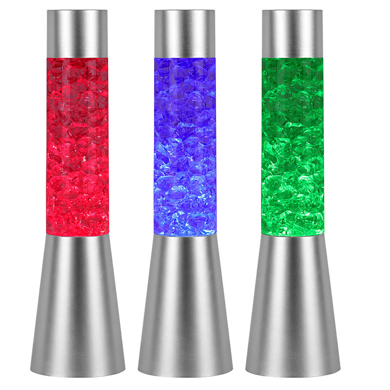 Farbwechselndes flüssiges Glitzer-Nachtlicht mit eisähnlicher Form