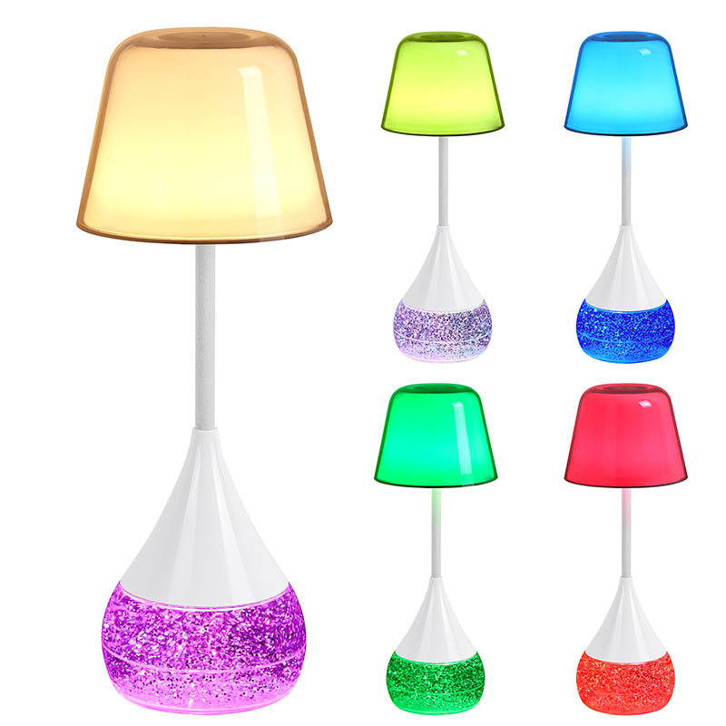 Eleganz und Innovation LED -Schreibtischlampe mit RGB -Glitzer -Basis