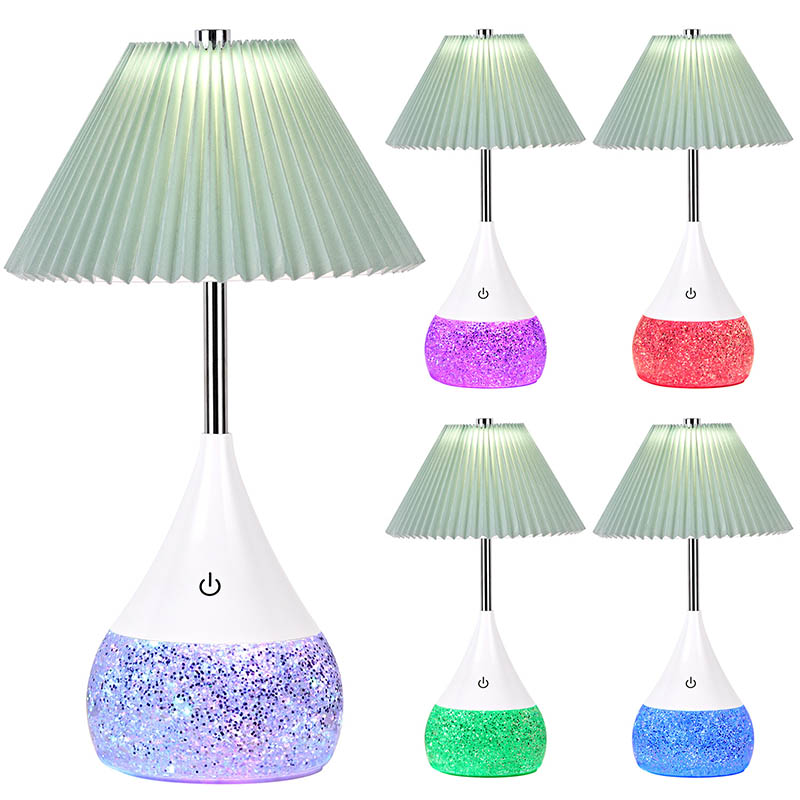 Kinder -LED -Schreibtischlampe mit RGB -Glitzerflasche