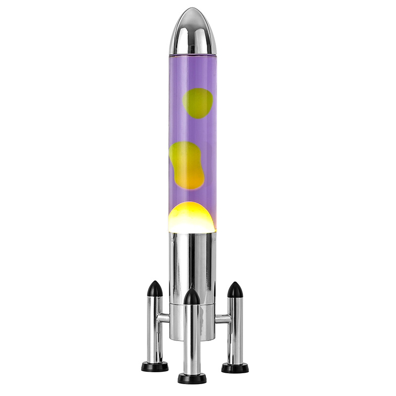 Große LED-Lavalampe mit Raketenschirm