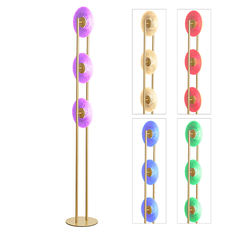 LED RGB Stehleuchte mit 3 Scheiben