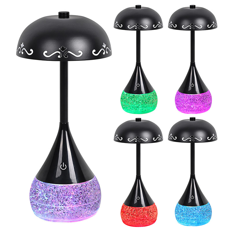 Liquid Base LED -Schreibtischlampe mit Blütenschirmform