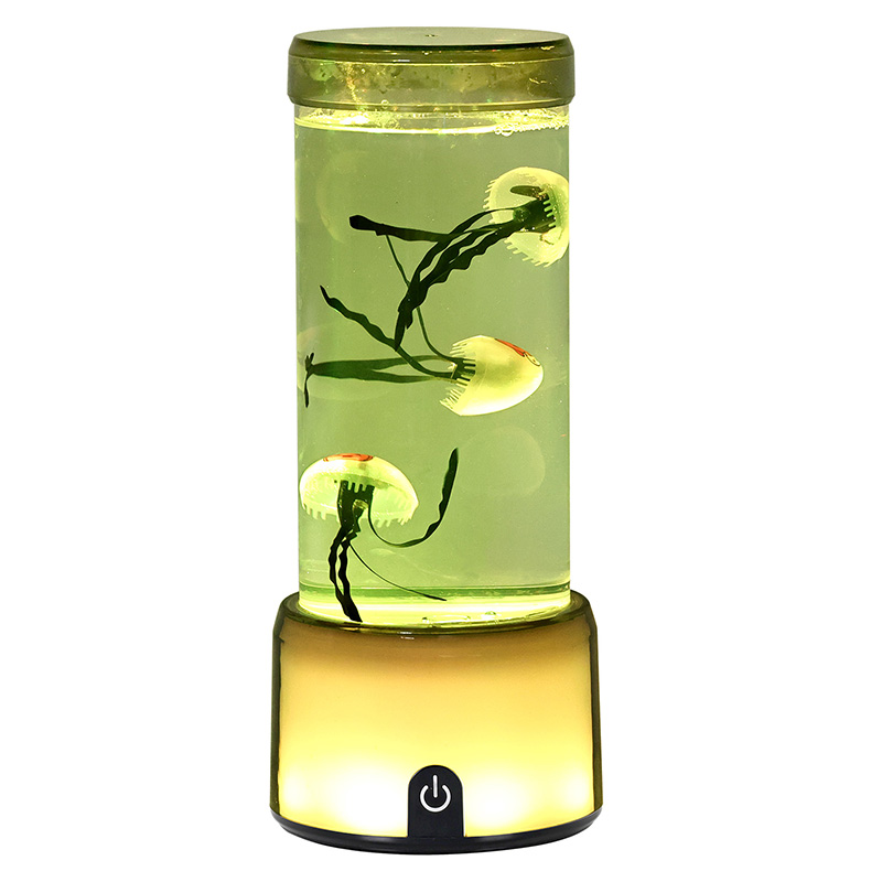 RGB-LED-Lampe mit schwarzen Quallen