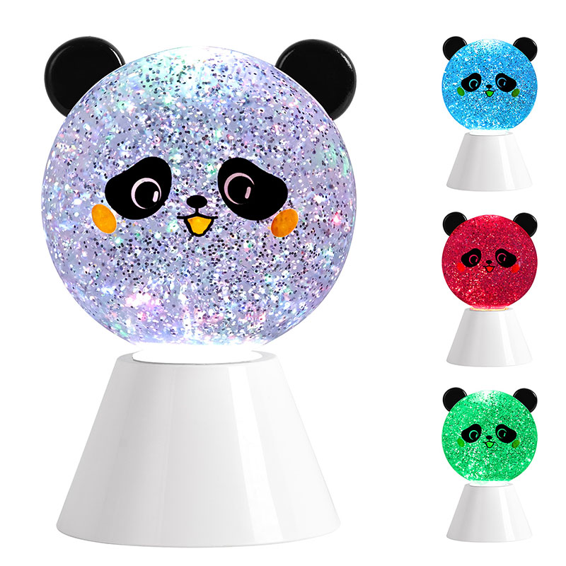 RGB-Panda-Nachtlampe mit Glitzerflüssigkeit